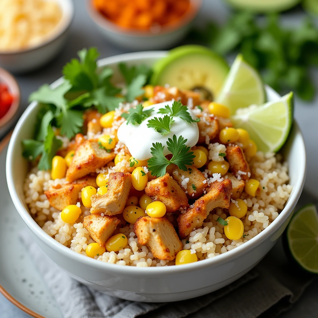 Street Corn Chicken Rice Bowl Recipe