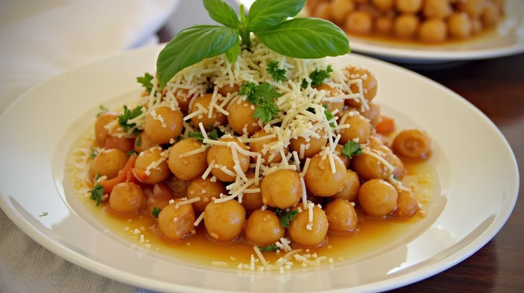 Marry Me Chickpeas Recipe - Creamy chickpeas served in a rich and flavorful sauce, garnished with fresh basil, parsley, and Parmesan cheese.